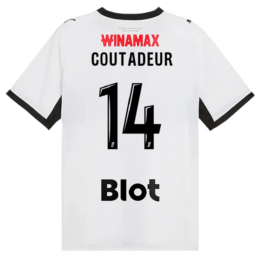 Danxen Kobiety Diego Coutadeur #14 Czarny Biały Czerwony Wyjazdowa Koszulka 2026/27 Koszulki Klubowe