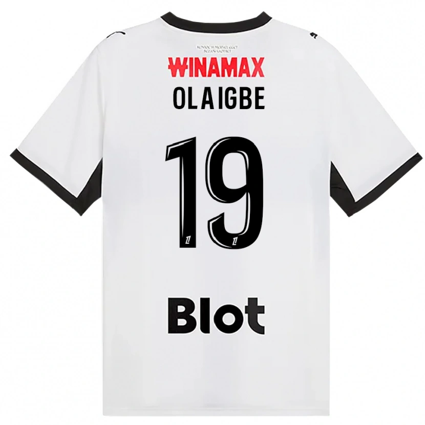 Danxen Kobiety Kazeem Olaigbe #19 Czarny Biały Czerwony Wyjazdowa Koszulka 2026/27 Koszulki Klubowe