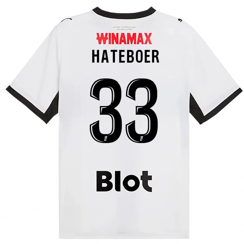 Danxen Kobiety Hans Hateboer #33 Czarny Biały Czerwony Wyjazdowa Koszulka 2026/27 Koszulki Klubowe