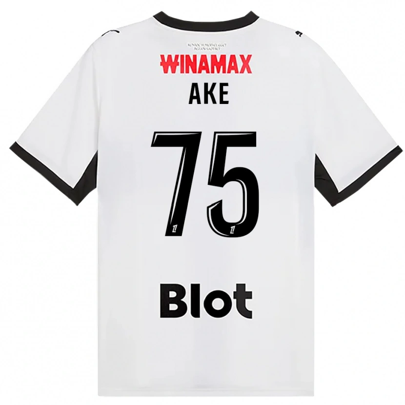 Danxen Kobiety Junior Ake #75 Czarny Biały Czerwony Wyjazdowa Koszulka 2026/27 Koszulki Klubowe