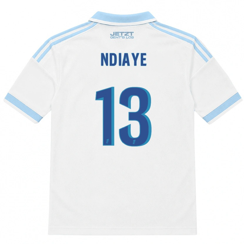 Danxen Kobiety Serigne Ndiaye #13 Jasny Błękit Biały Czerwony Wyjazdowa Koszulka 2026/27 Koszulki Klubowe