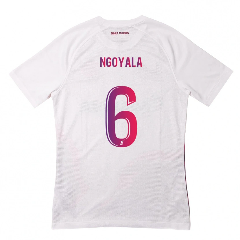 Danxen Kobiety Frédéric Efuele Ngoyala #6 Biały Różowy Fioletowy Wyjazdowa Koszulka 2026/27 Koszulki Klubowe