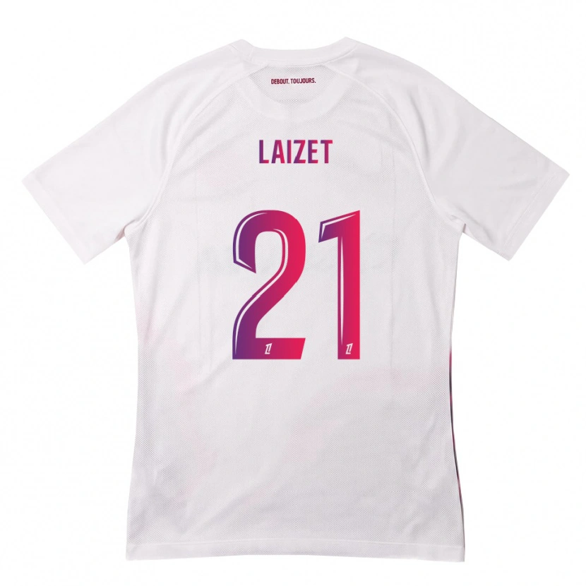 Danxen Kobiety Emma Laizet #21 Biały Różowy Fioletowy Wyjazdowa Koszulka 2026/27 Koszulki Klubowe