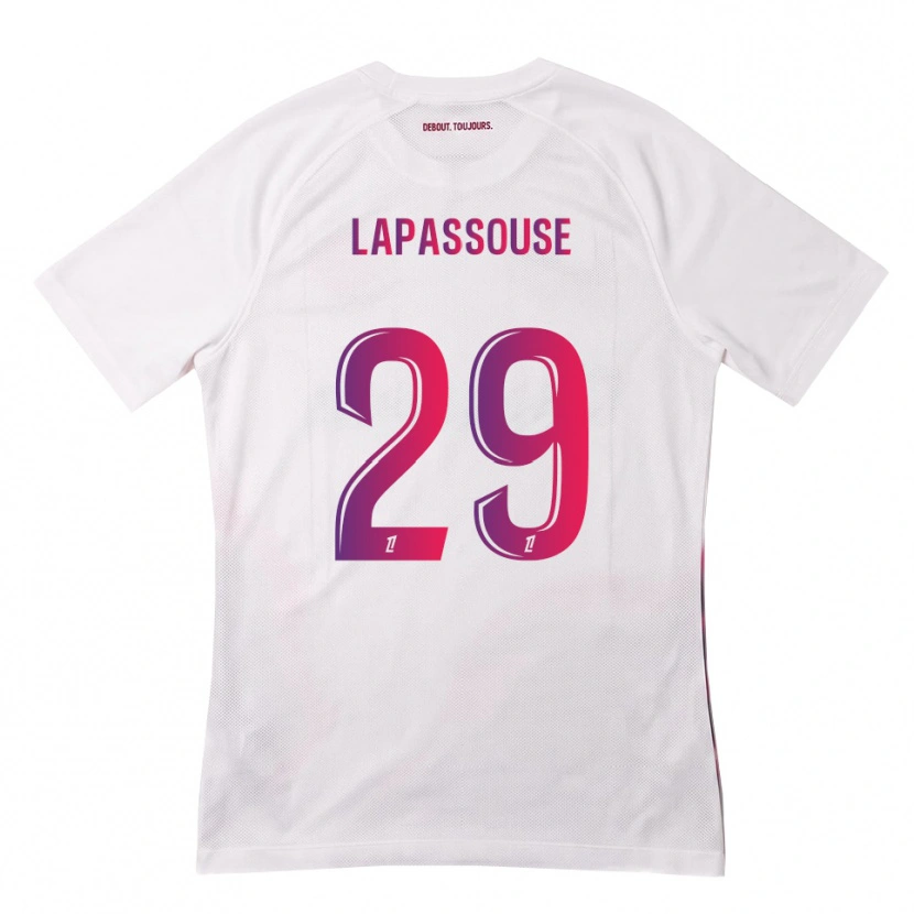 Danxen Kobiety Louna Lapassouse #29 Biały Różowy Fioletowy Wyjazdowa Koszulka 2026/27 Koszulki Klubowe