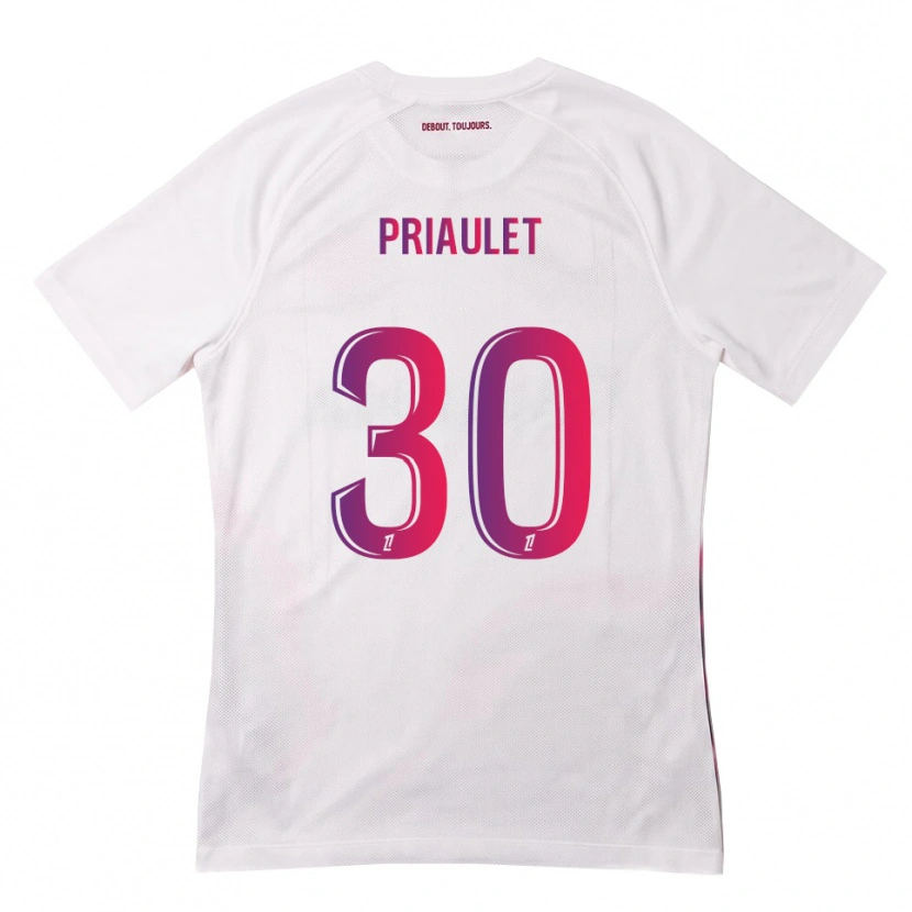 Danxen Kobiety Anaïs Priaulet #30 Biały Różowy Fioletowy Wyjazdowa Koszulka 2026/27 Koszulki Klubowe