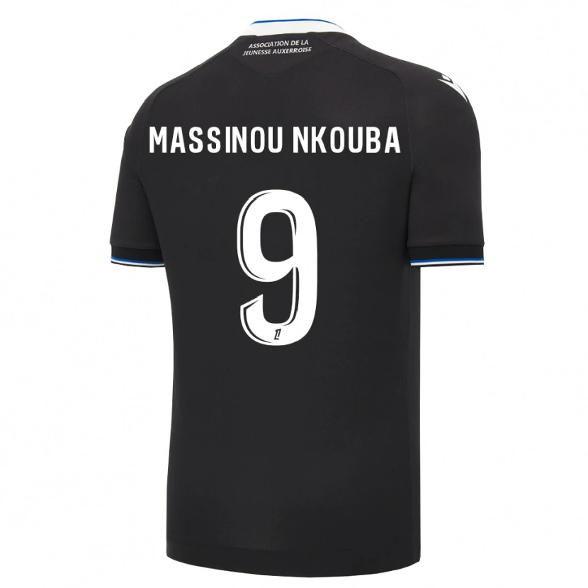 Danxen Kobiety Pierre Massinou Nkouba #9 Czarny Niebieski Biały Wyjazdowa Koszulka 2026/27 Koszulki Klubowe