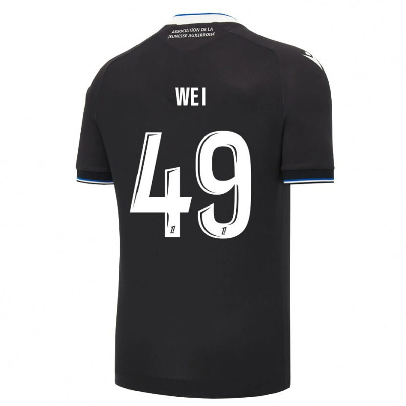 Danxen Kobiety Xiangxin Wei #49 Czarny Niebieski Biały Wyjazdowa Koszulka 2026/27 Koszulki Klubowe