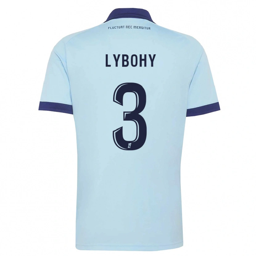 Danxen Kobiety Kyliann Lybohy #3 Błękitny Czarny Wyjazdowa Koszulka 2026/27 Koszulki Klubowe