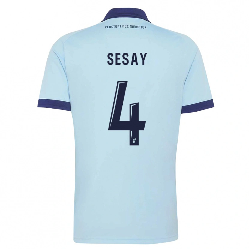 Danxen Kobiety Mohamed Sesay #4 Błękitny Czarny Wyjazdowa Koszulka 2026/27 Koszulki Klubowe