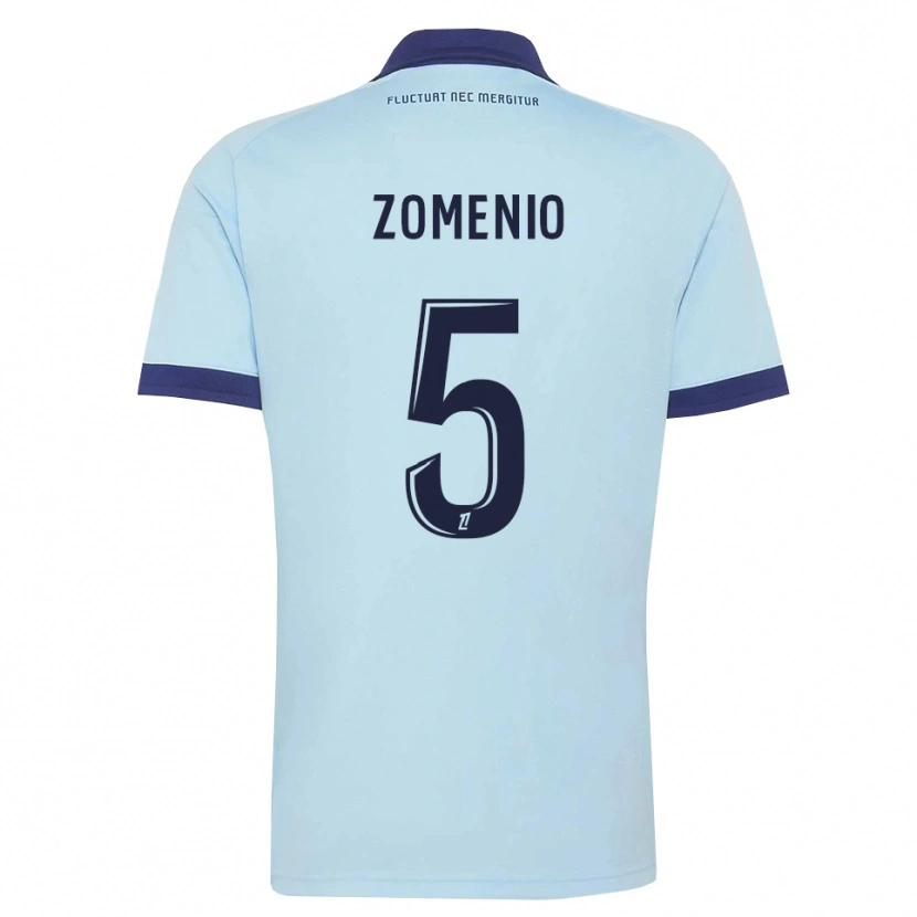Danxen Kobiety Paco Zomenio #5 Błękitny Czarny Wyjazdowa Koszulka 2026/27 Koszulki Klubowe
