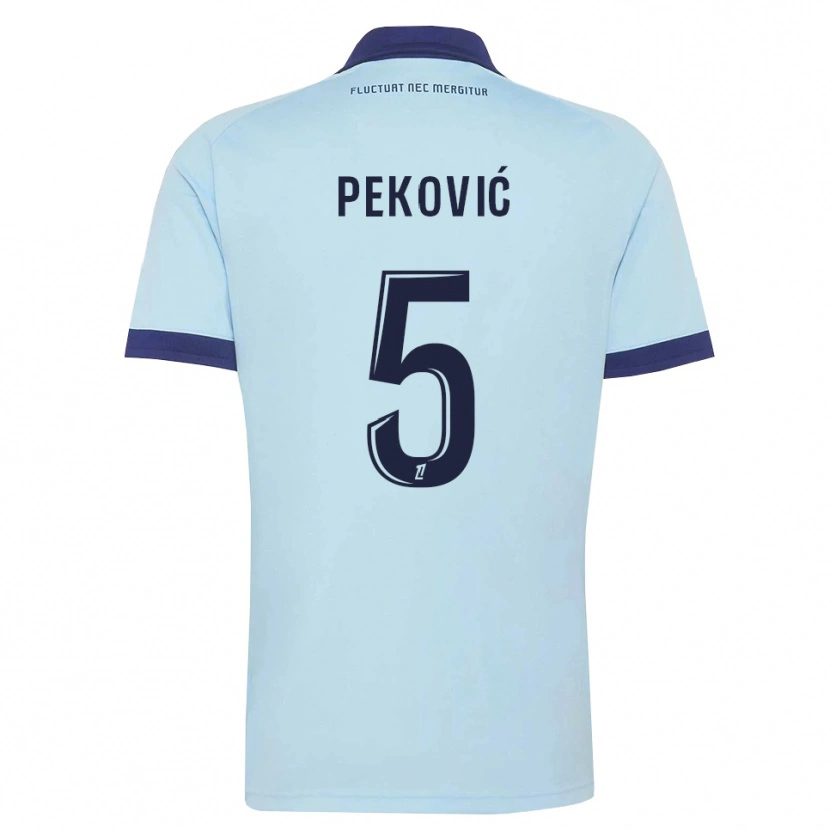 Danxen Kobiety Aleksa Peković #5 Błękitny Czarny Wyjazdowa Koszulka 2026/27 Koszulki Klubowe