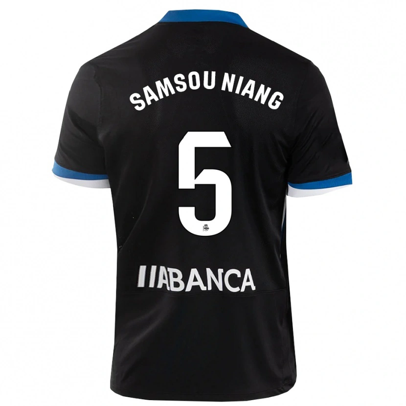 Danxen Kobiety Papa Samsou Niang #5 Czarny Niebieski Biały Wyjazdowa Koszulka 2026/27 Koszulki Klubowe