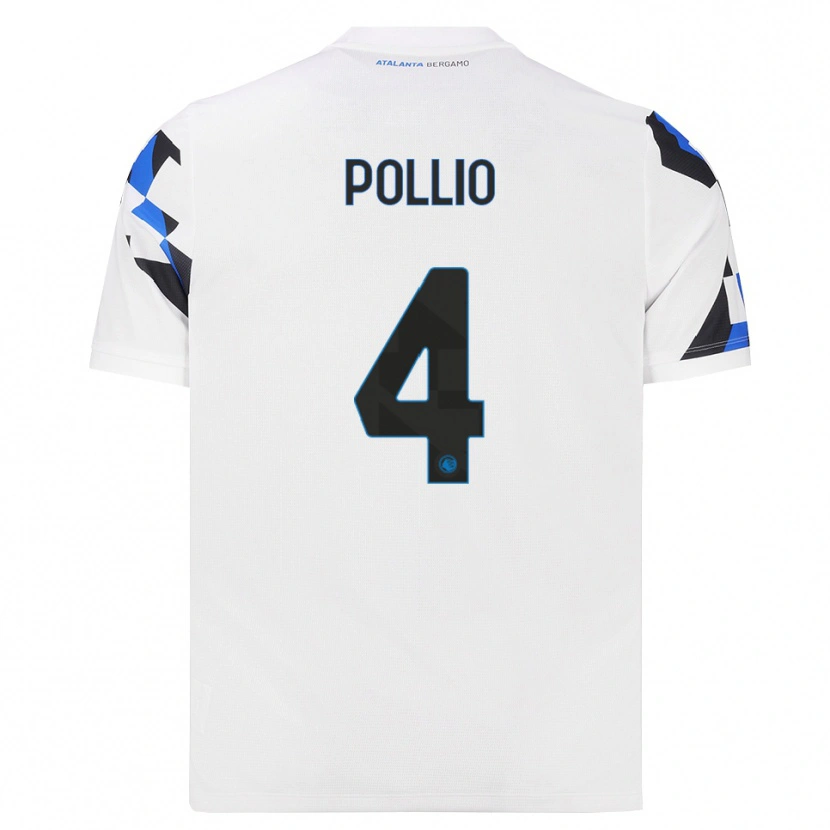 Danxen Kobiety Daniele Pollio #4 Biały Czerwony Niebieski Wyjazdowa Koszulka 2026/27 Koszulki Klubowe