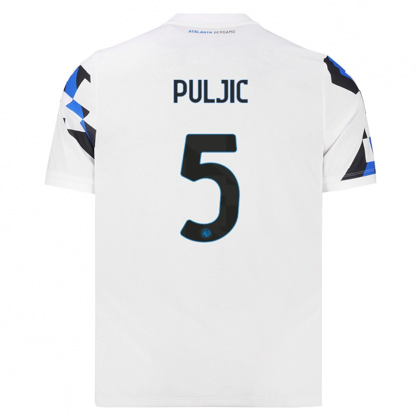 Danxen Kobiety Ljubo Puljic #5 Biały Czerwony Niebieski Wyjazdowa Koszulka 2026/27 Koszulki Klubowe