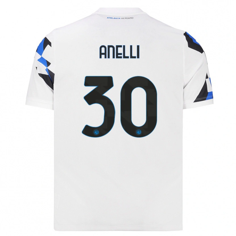 Danxen Kobiety Alessandro Anelli #30 Biały Czerwony Niebieski Wyjazdowa Koszulka 2026/27 Koszulki Klubowe