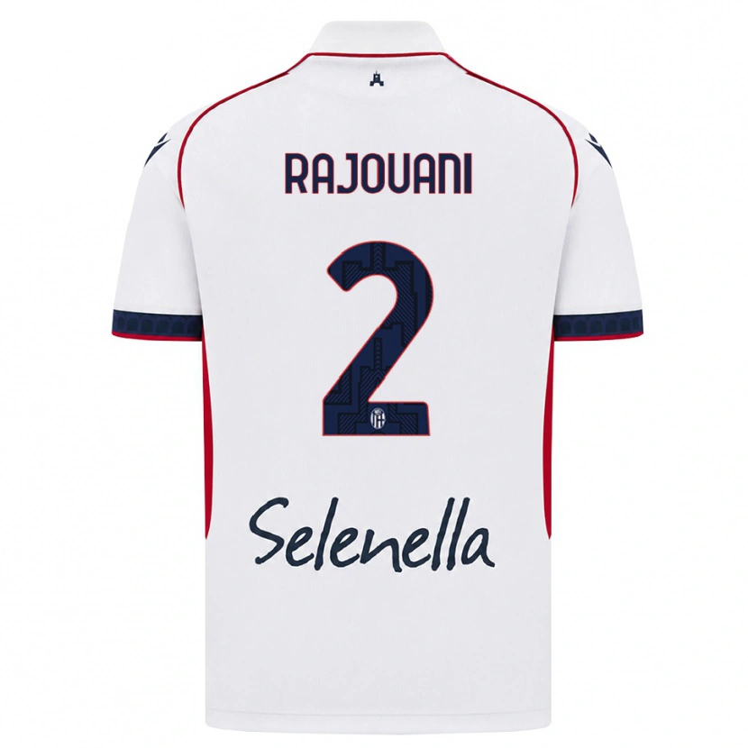 Danxen Kobiety Yassir Rajouani #2 Biały Czerwony Królewski Niebieski Wyjazdowa Koszulka 2026/27 Koszulki Klubowe