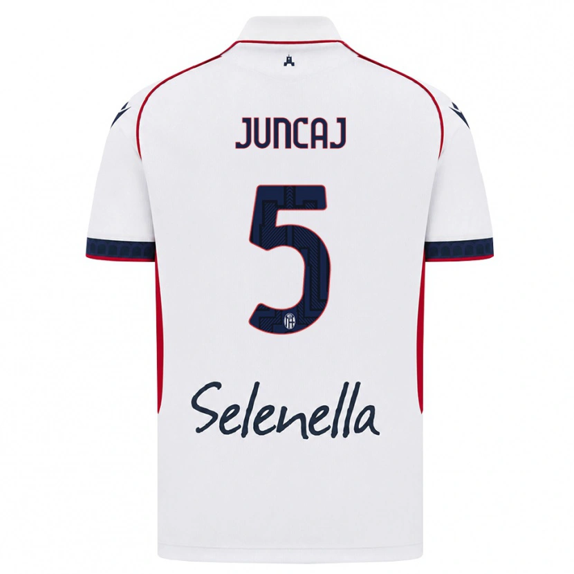 Danxen Kobiety Flavio Juncaj #5 Biały Czerwony Królewski Niebieski Wyjazdowa Koszulka 2026/27 Koszulki Klubowe