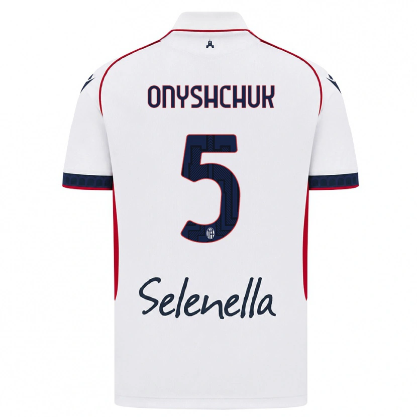 Danxen Kobiety Zakhar Onyshchuk #5 Biały Czerwony Królewski Niebieski Wyjazdowa Koszulka 2026/27 Koszulki Klubowe