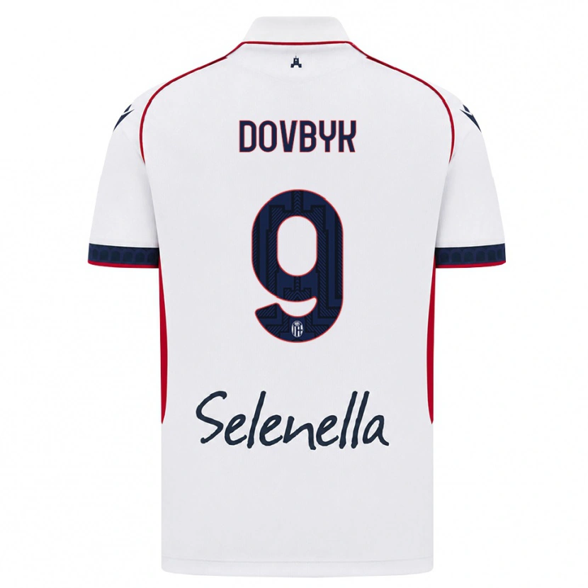 Danxen Kobiety Artem Dovbyk #9 Biały Czerwony Królewski Niebieski Wyjazdowa Koszulka 2026/27 Koszulki Klubowe