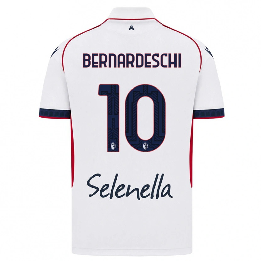 Danxen Kobiety Federico Bernardeschi #10 Biały Czerwony Królewski Niebieski Wyjazdowa Koszulka 2026/27 Koszulki Klubowe