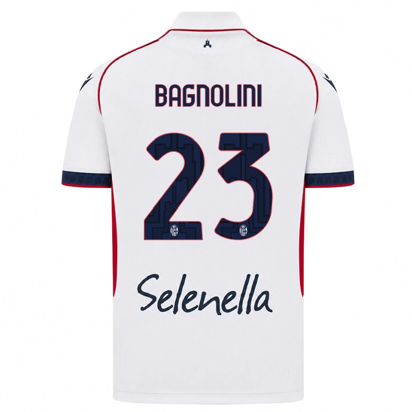 Danxen Kobiety Nicola Bagnolini #23 Biały Czerwony Królewski Niebieski Wyjazdowa Koszulka 2026/27 Koszulki Klubowe