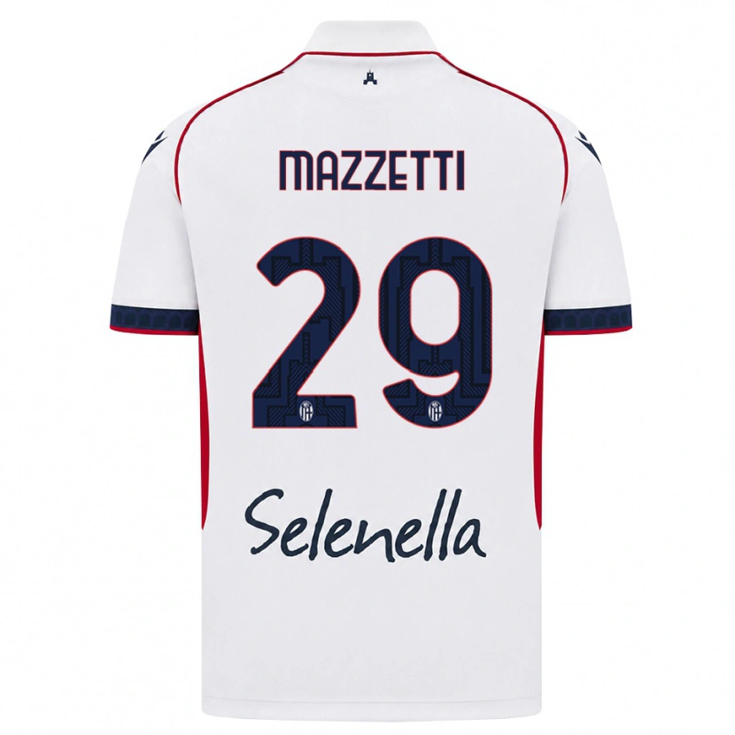 Danxen Kobiety Gabriele Mazzetti #29 Biały Czerwony Królewski Niebieski Wyjazdowa Koszulka 2026/27 Koszulki Klubowe