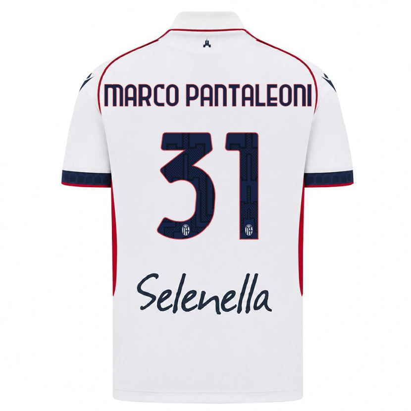 Danxen Kobiety Gian Marco Pantaleoni #31 Biały Czerwony Królewski Niebieski Wyjazdowa Koszulka 2026/27 Koszulki Klubowe