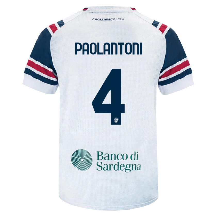 Danxen Kobiety Mattia Paolantoni #4 Biały Czerwony Zielony Wyjazdowa Koszulka 2026/27 Koszulki Klubowe