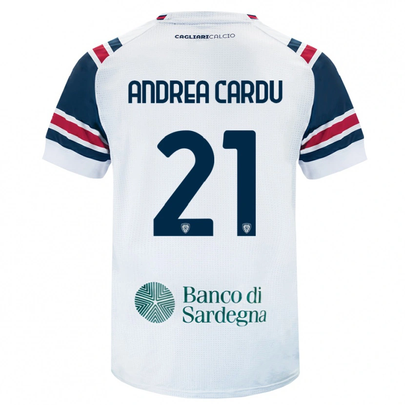 Danxen Kobiety Giovanni Andrea Cardu #21 Biały Czerwony Zielony Wyjazdowa Koszulka 2026/27 Koszulki Klubowe