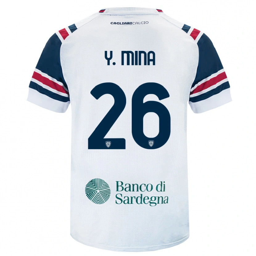 Danxen Kobiety Yerry Mina #26 Biały Czerwony Zielony Wyjazdowa Koszulka 2026/27 Koszulki Klubowe