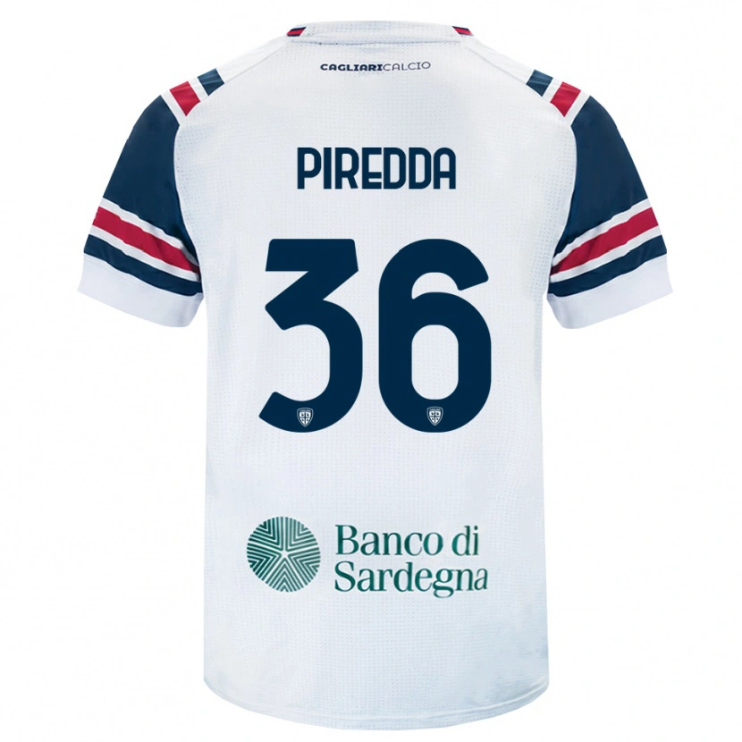 Danxen Kobiety Giuseppe Piredda #36 Biały Czerwony Zielony Wyjazdowa Koszulka 2026/27 Koszulki Klubowe