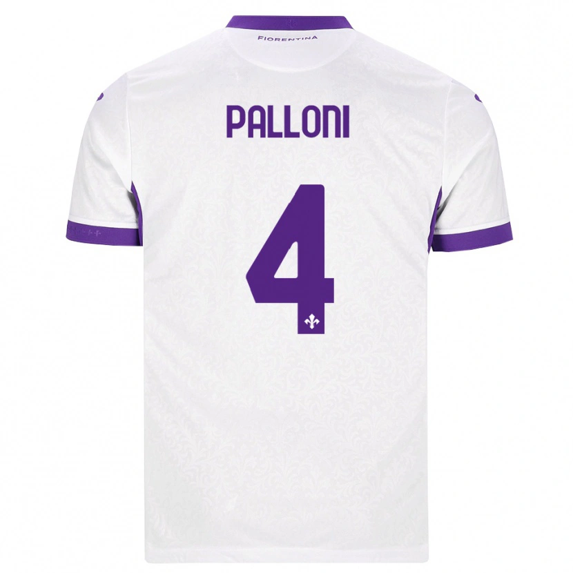 Danxen Kobiety Samuele Palloni #4 Biały Fioletowy Wyjazdowa Koszulka 2026/27 Koszulki Klubowe