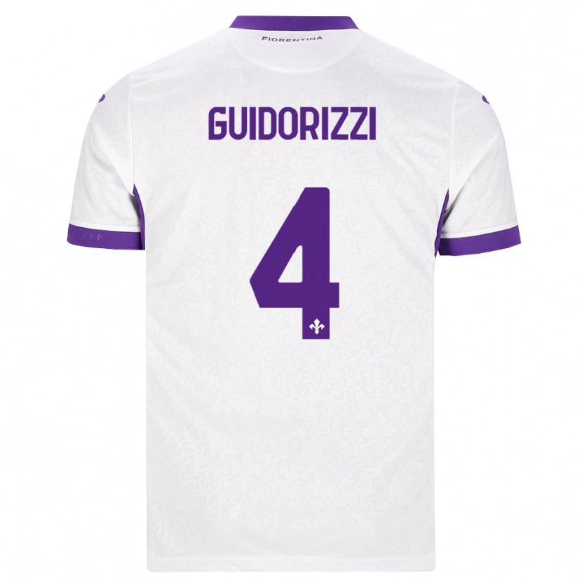 Danxen Kobiety Riccardo Guidorizzi #4 Biały Fioletowy Wyjazdowa Koszulka 2026/27 Koszulki Klubowe