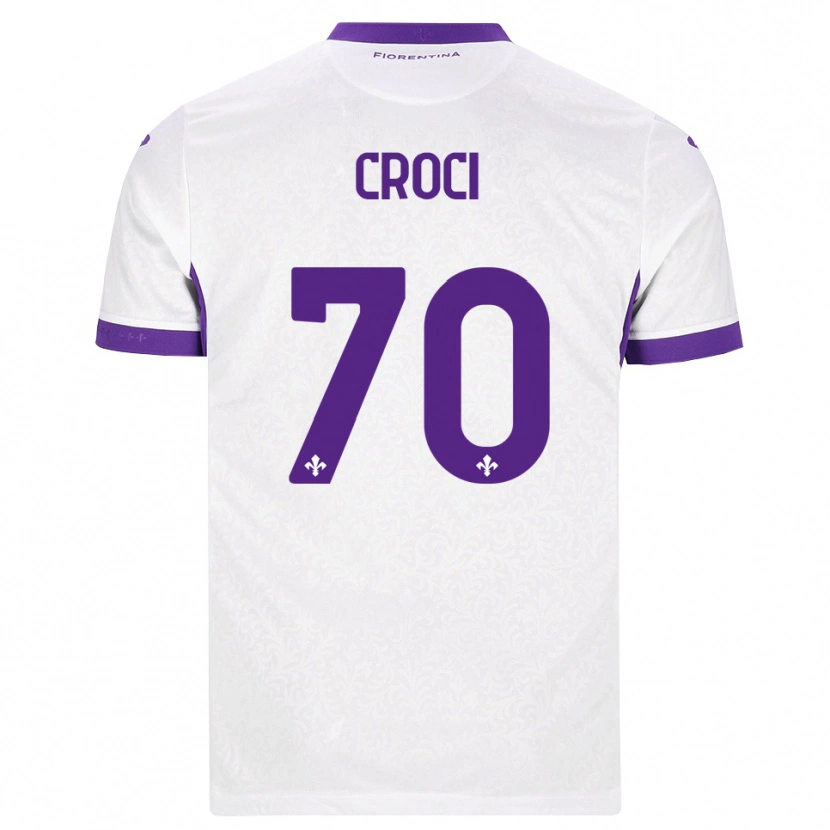 Danxen Kobiety Federico Croci #70 Biały Fioletowy Wyjazdowa Koszulka 2026/27 Koszulki Klubowe