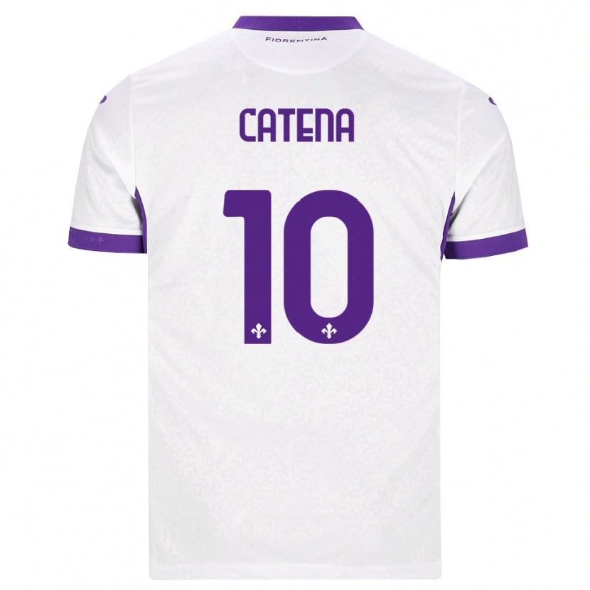 Danxen Kobiety Michaela Catena #10 Biały Fioletowy Wyjazdowa Koszulka 2026/27 Koszulki Klubowe