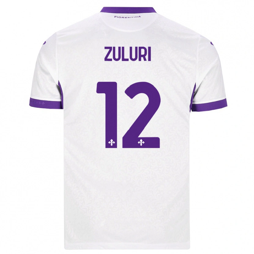 Danxen Kobiety Athena Zuluri #12 Biały Fioletowy Wyjazdowa Koszulka 2026/27 Koszulki Klubowe