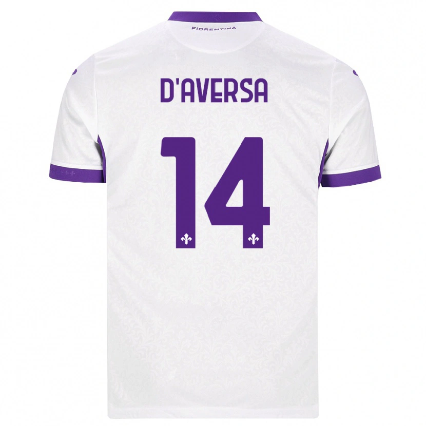 Danxen Kobiety Simone D'aversa #14 Biały Fioletowy Wyjazdowa Koszulka 2026/27 Koszulki Klubowe