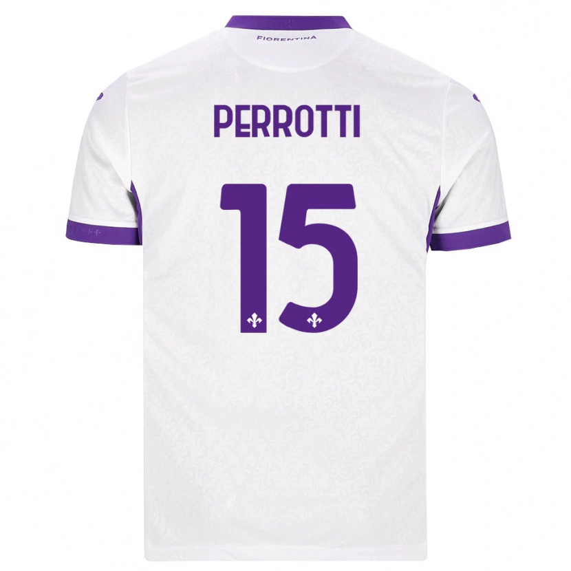 Danxen Kobiety Alessandro Perrotti #15 Biały Fioletowy Wyjazdowa Koszulka 2026/27 Koszulki Klubowe