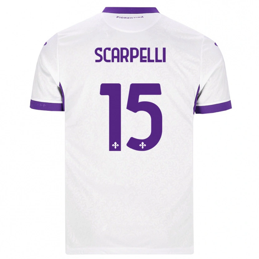 Danxen Kobiety Diego Scarpelli #15 Biały Fioletowy Wyjazdowa Koszulka 2026/27 Koszulki Klubowe