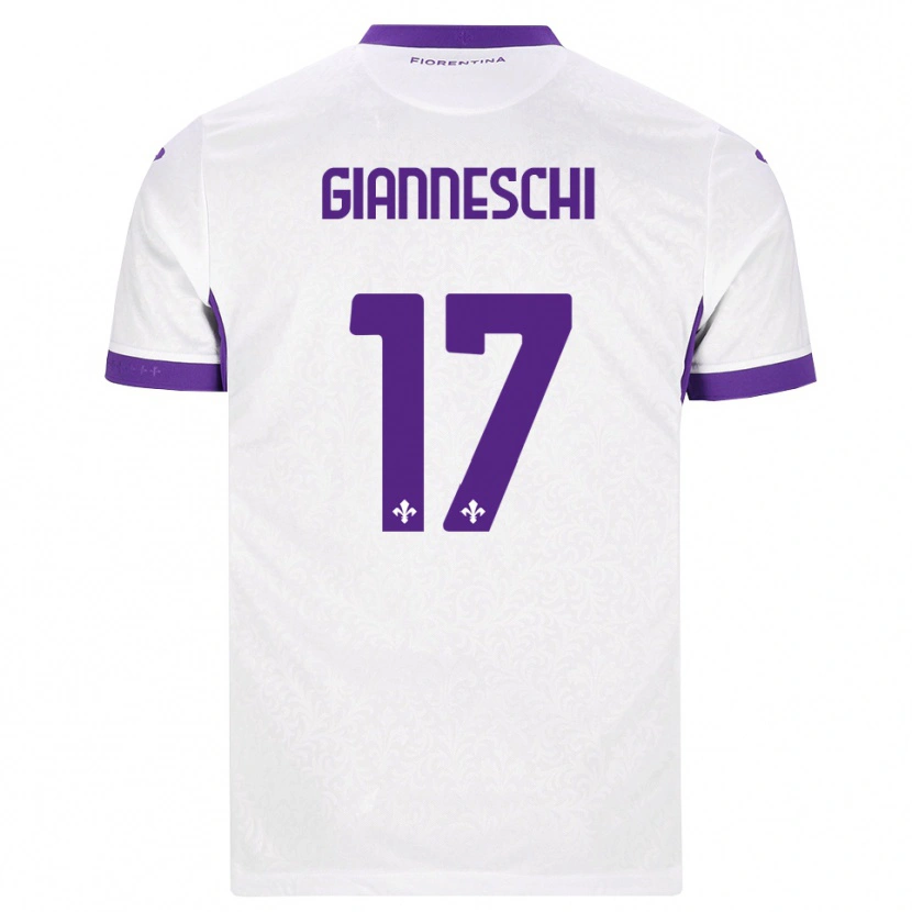 Danxen Kobiety Noah Gianneschi #17 Biały Fioletowy Wyjazdowa Koszulka 2026/27 Koszulki Klubowe