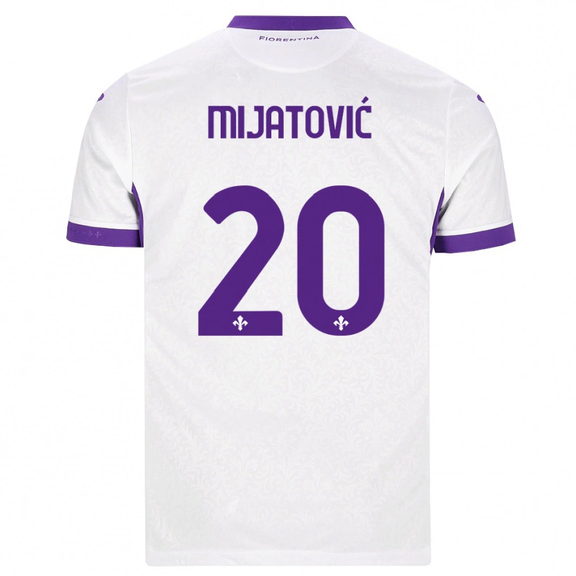 Danxen Kobiety Milica Mijatović #20 Biały Fioletowy Wyjazdowa Koszulka 2026/27 Koszulki Klubowe