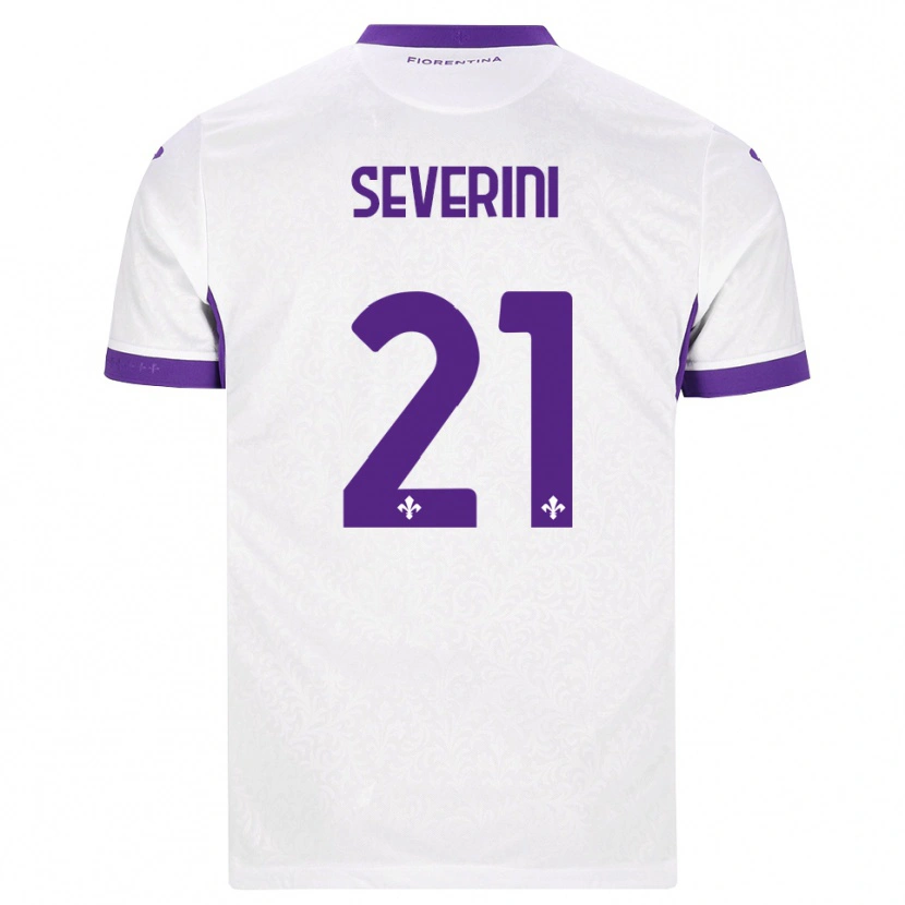 Danxen Kobiety Emma Severini #21 Biały Fioletowy Wyjazdowa Koszulka 2026/27 Koszulki Klubowe