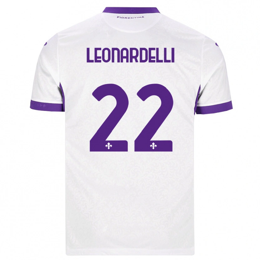 Danxen Kobiety Pietro Leonardelli #22 Biały Fioletowy Wyjazdowa Koszulka 2026/27 Koszulki Klubowe