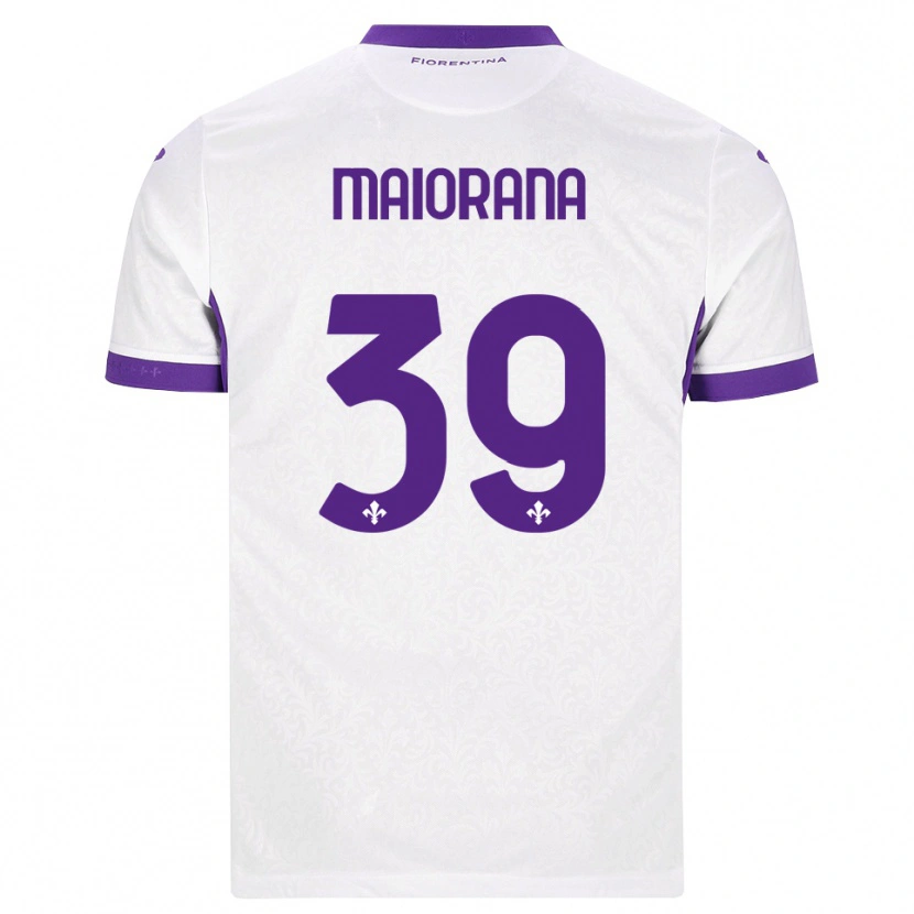 Danxen Kobiety Stefano Maiorana #39 Biały Fioletowy Wyjazdowa Koszulka 2026/27 Koszulki Klubowe