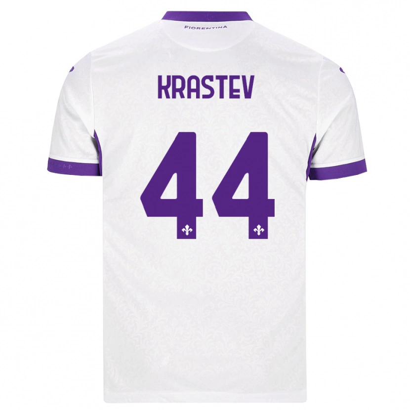 Danxen Kobiety Dimo Krastev #44 Biały Fioletowy Wyjazdowa Koszulka 2026/27 Koszulki Klubowe
