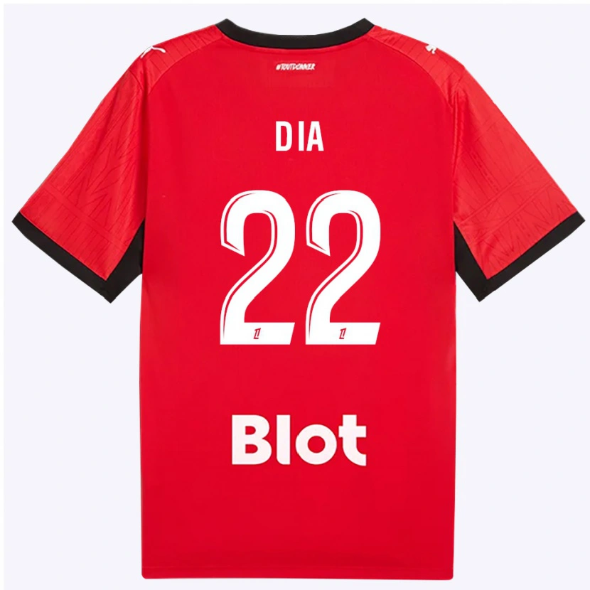 Danxen Kobiety Boulaye Dia #22 Czerwony Czarny Biały Domowa Koszulka 2026/27 Koszulki Klubowe