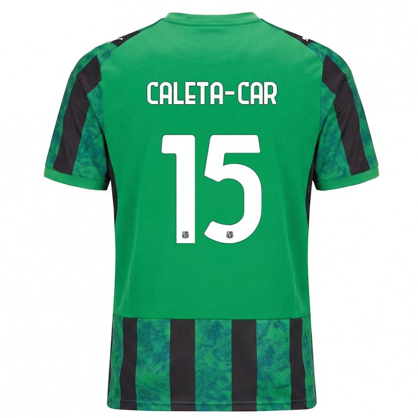 Danxen Dzieci Duje Caleta-Car #15 Zielony Czarny Biały Domowa Koszulka 2026/27 Koszulki Klubowe