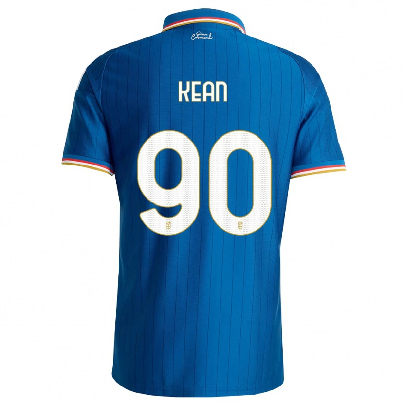 Danxen Dzieci Moise Kean #90 Niebieski Biały Czerwony Domowa Koszulka 2026/27 Koszulki Klubowe