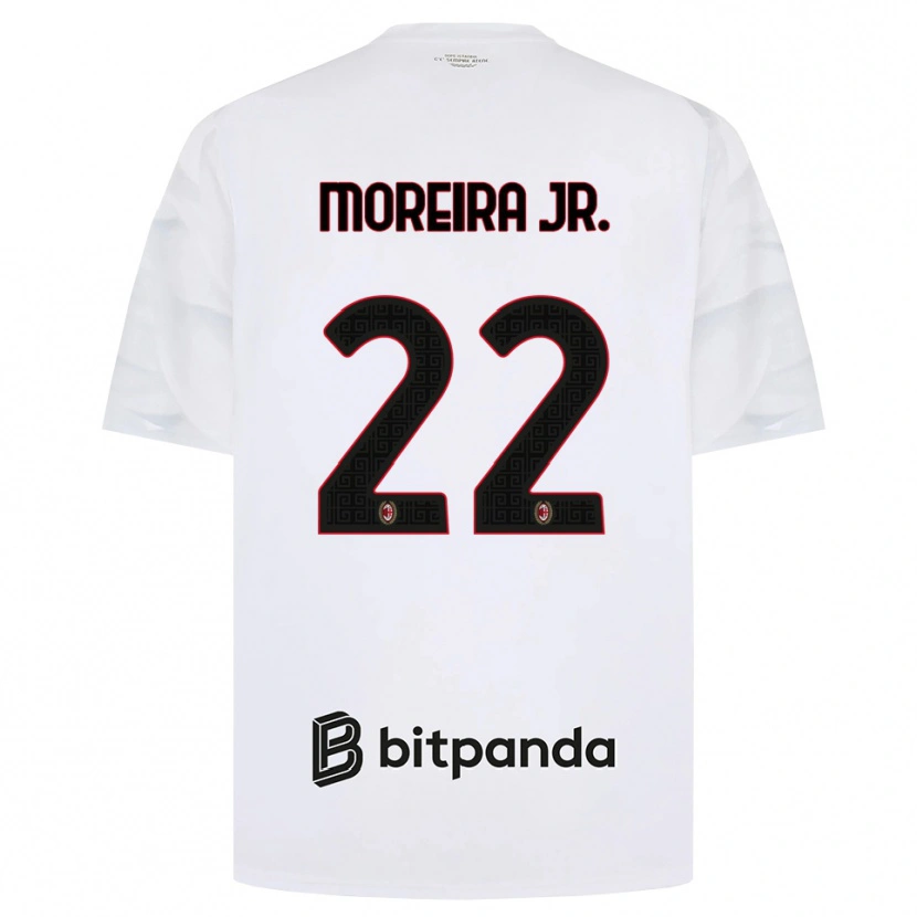 Danxen Dzieci Diego Moreira #22 Biały Czerwony Czarny Wyjazdowa Koszulka 2026/27 Koszulki Klubowe