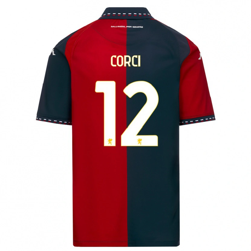 Danxen Dzieci Tommaso Corci #12 Czerwony Czarny Biały Domowa Koszulka 2026/27 Koszulki Klubowe